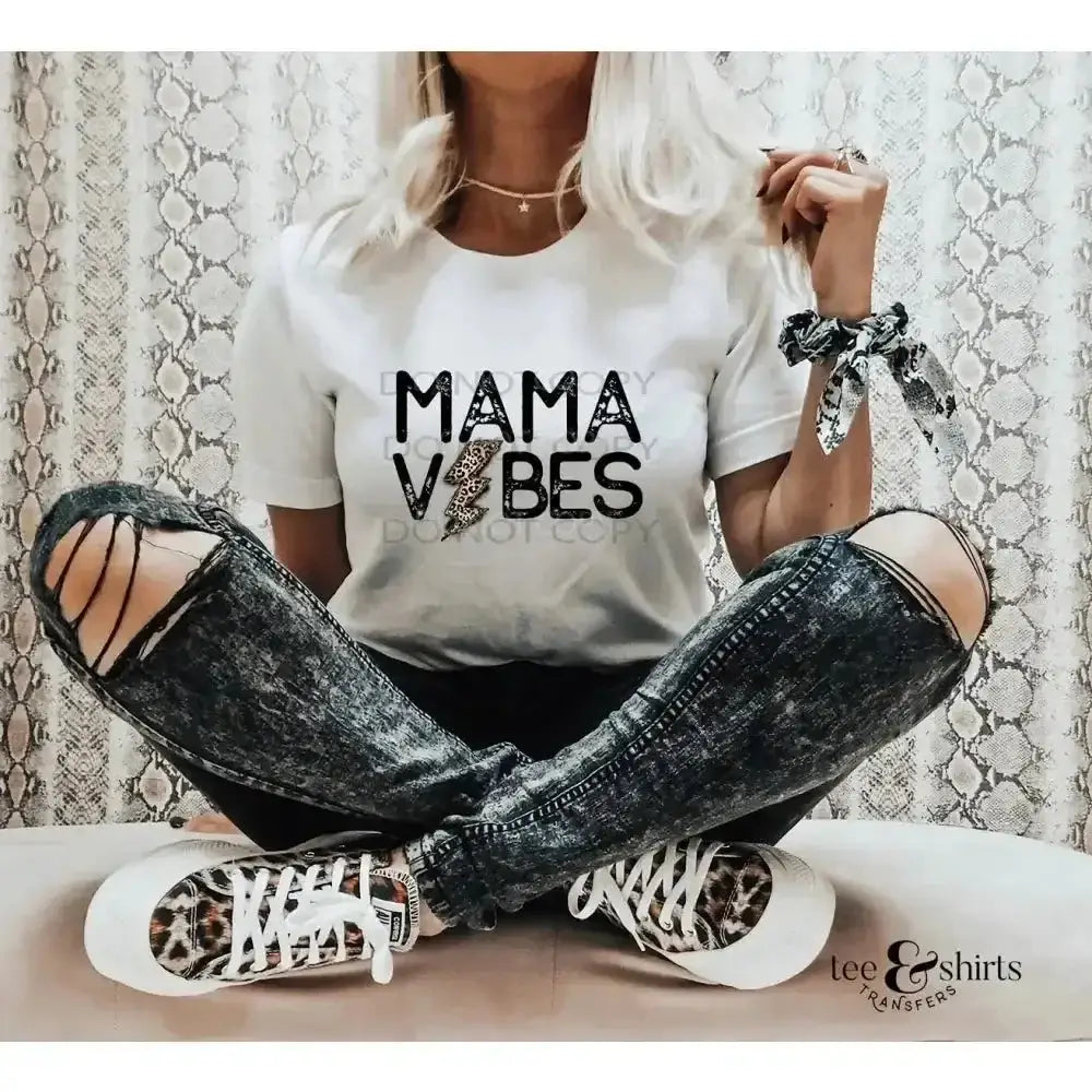 Mama Vibes DTF Transfer tee and shirts transfers 