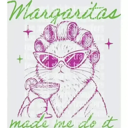 Margaritas made me do it DTF TRANSFER DTF TRANSFER tee and shirts transfers 