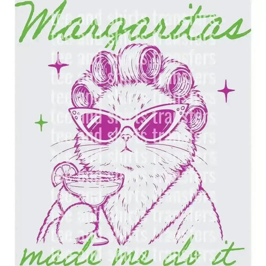 Margaritas made me do it DTF TRANSFER DTF TRANSFER tee and shirts transfers 