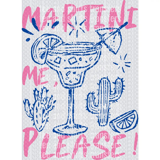 Martini Me Please DTF TRANSFER