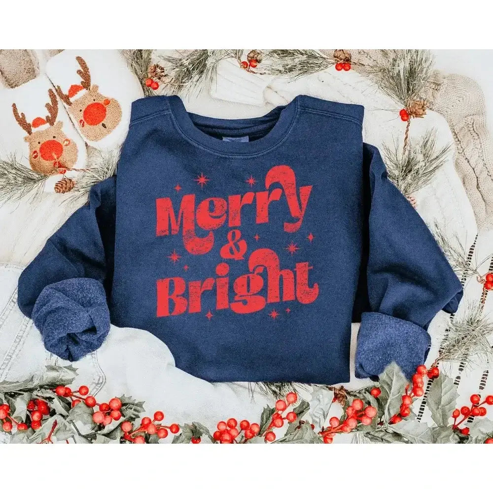 Merry & Bright DTF TRANSFER tee and shirts transfers 