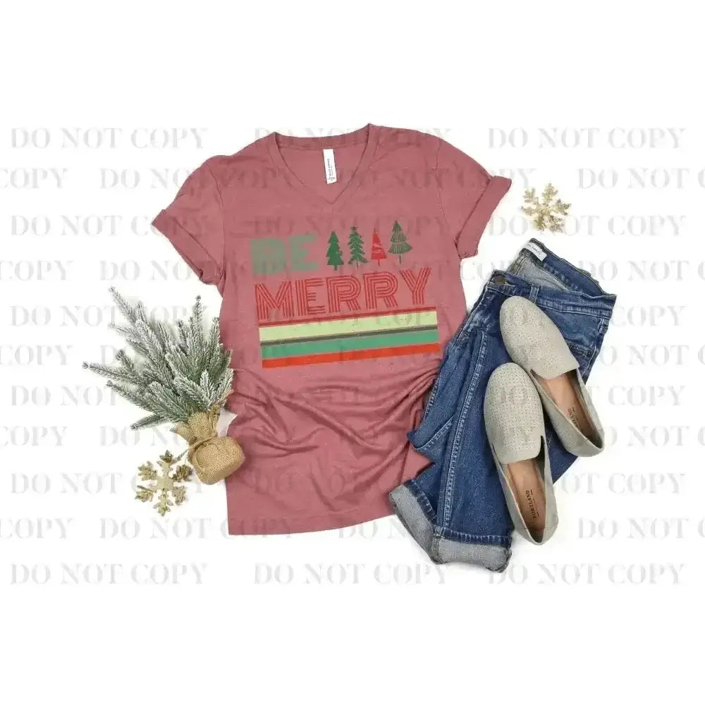 Merry Christmas Retro DTF TRANSFER tee and shirts transfers 