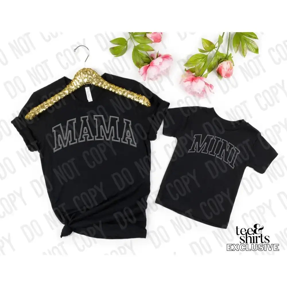 MINI Faux Embroidery DTF Transfer tee and shirts transfers 