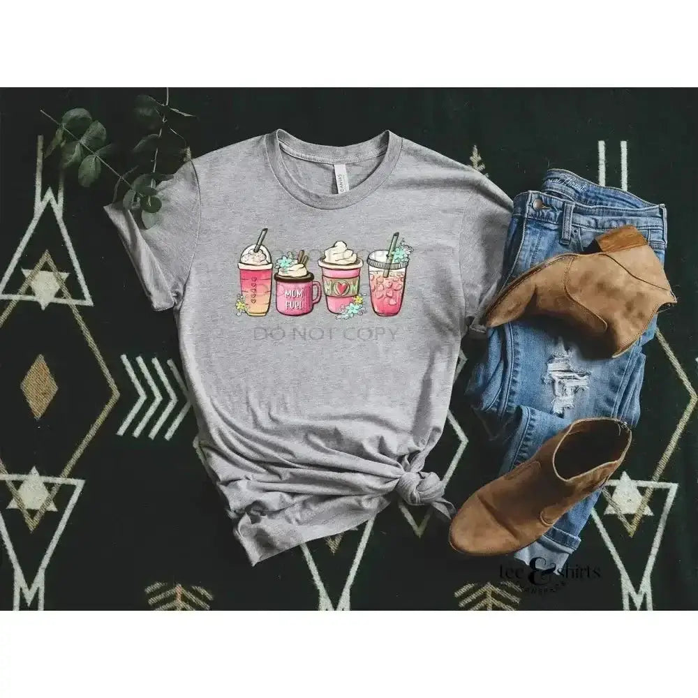 Mom Fuel Coffee DTF Transfer tee and shirts transfers 