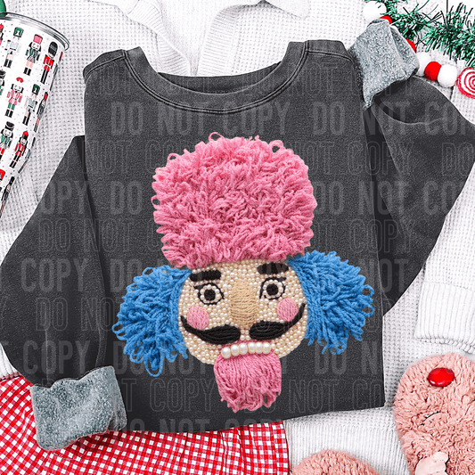 Nutcracker Pink Blue Pearls DTF TRANSFER tee and shirts transfers 