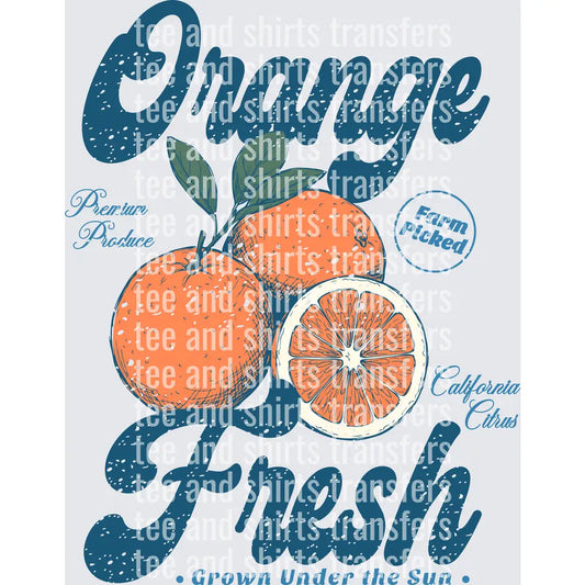 Orange Fresh DTF TRANSFER