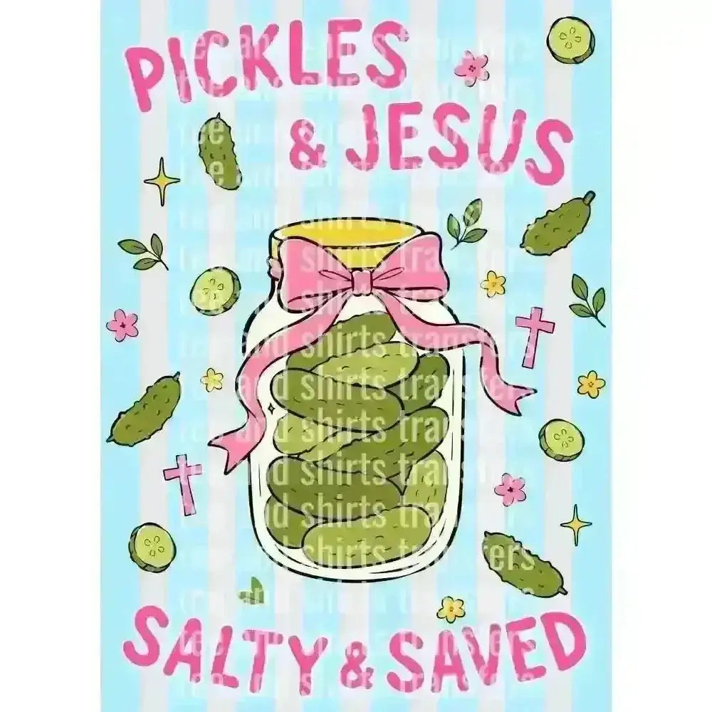 Pickles & Jesus DTF TRANSFER DTF TRANSFER tee and shirts transfers 