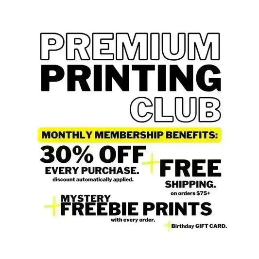 Premium Printing Club tee and shirts transfers 
