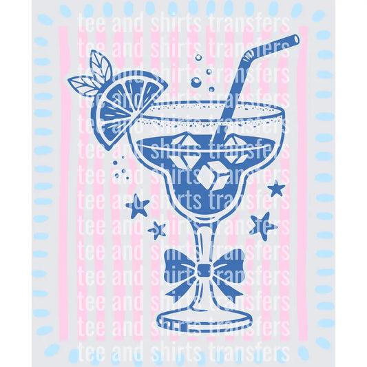 Preppy Margarita Glass DTF TRANSFER