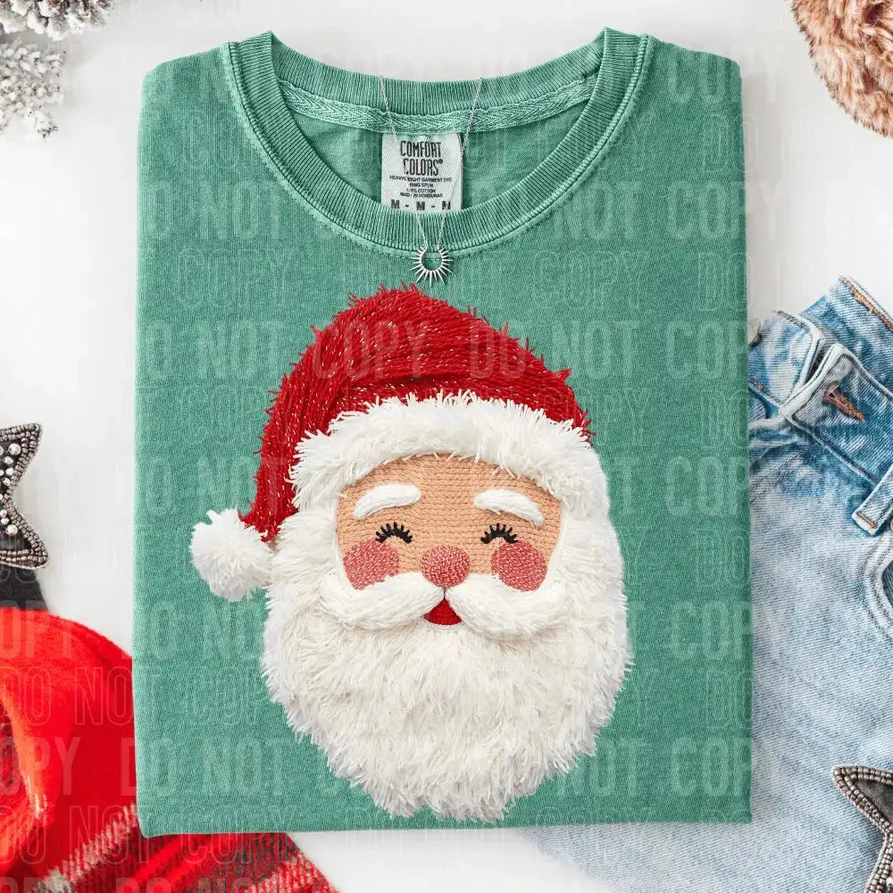 Santa Realistic Yarn DTF TRANSFER tee and shirts transfers 