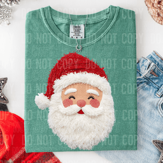 Santa Realistic Yarn DTF TRANSFER tee and shirts transfers 