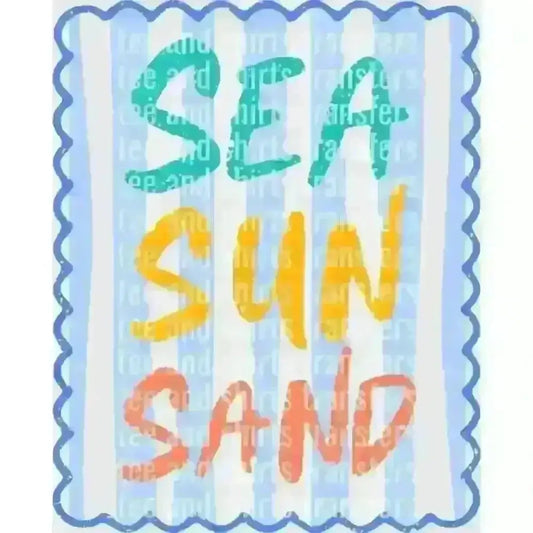 Sea Sun Sand DTF TRANSFER DTF TRANSFER tee and shirts transfers 