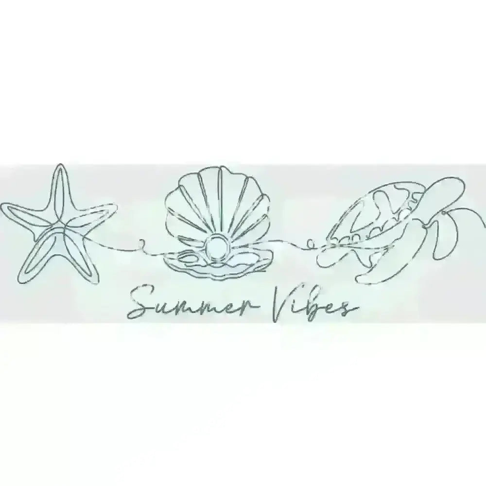 Seashell Starfish and Crab Line Art DTF TRANSFER DTF TRANSFER tee and shirts transfers 