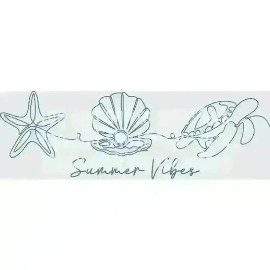 Seashell Starfish and Crab Line Art DTF TRANSFER DTF TRANSFER tee and shirts transfers 