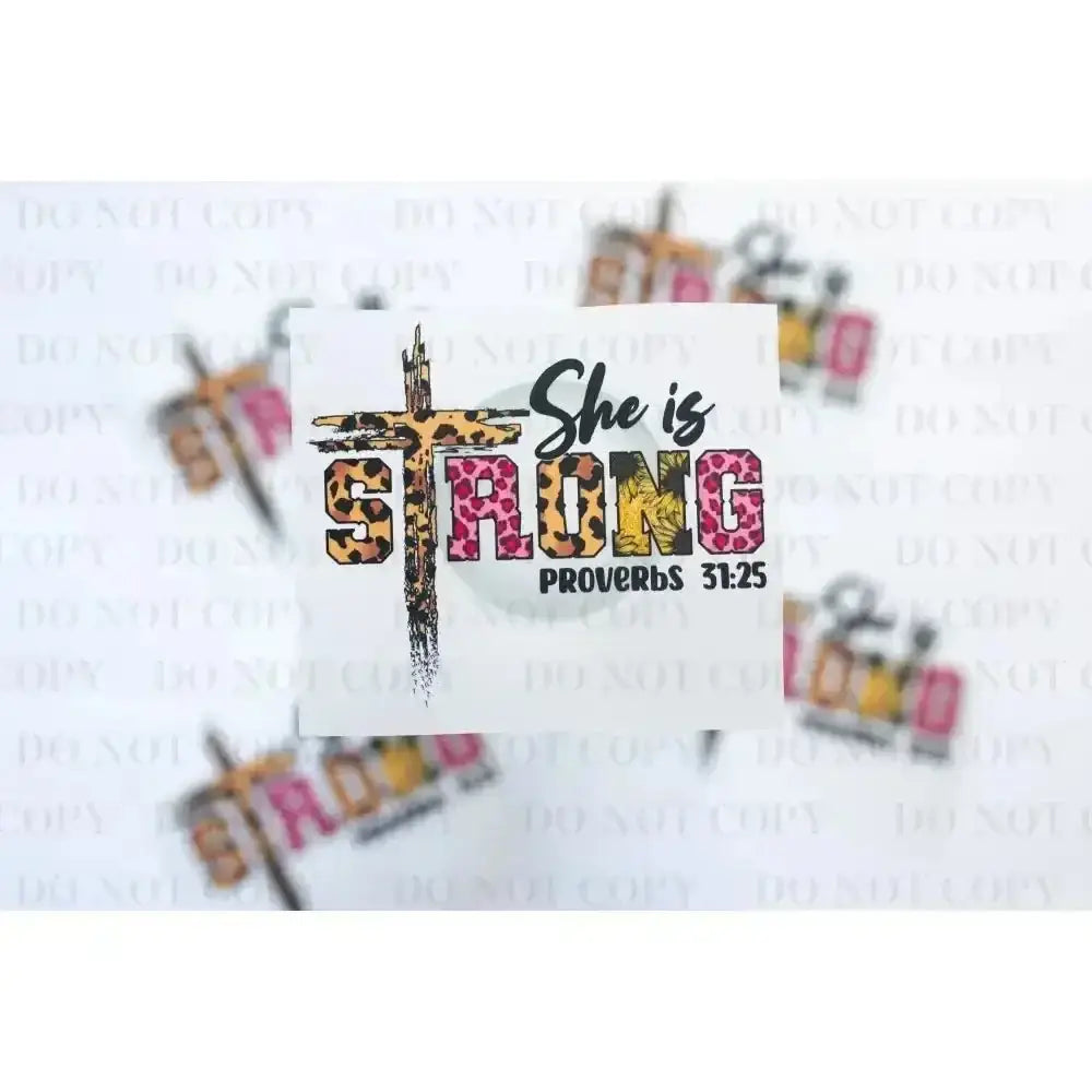 She is Strong Cross DTF Transfer tee and shirts transfers 
