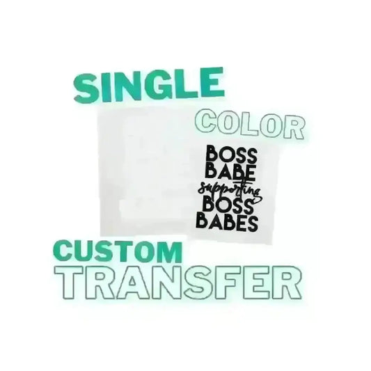SINGLE COLOR- Custom DTF Transfer- WHOLESALE tee and shirts 