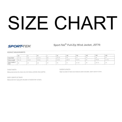 Sport-Tek® Full-Zip Wind Jacket-JST70 tee and shirts transfers 