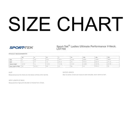 Sport-Tek® Ladies Ultimate Performance V-Neck tee and shirts transfers 