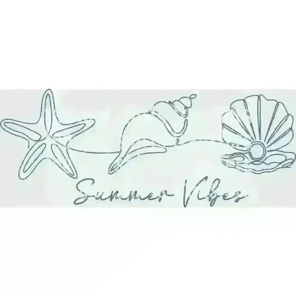 Starfish Whale Shell Ocean Line Art DTF TRANSFER DTF TRANSFER tee and shirts transfers 
