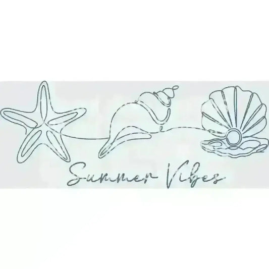 Starfish Whale Shell Ocean Line Art DTF TRANSFER DTF TRANSFER tee and shirts transfers 