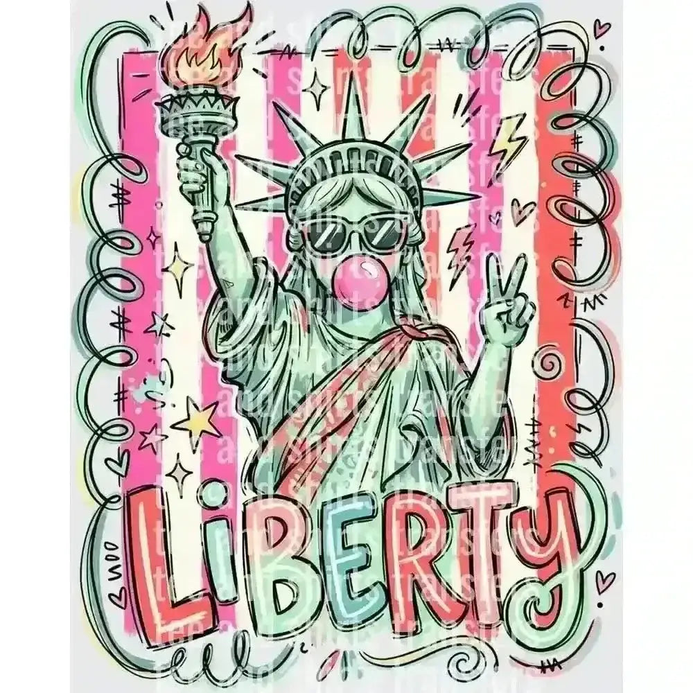 Statue of Liberty DTF TRANSFER DTF TRANSFER tee and shirts transfers 