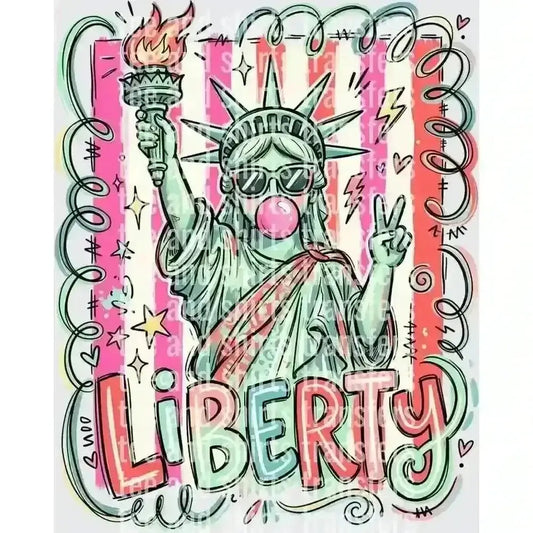 Statue of Liberty DTF TRANSFER DTF TRANSFER tee and shirts transfers 