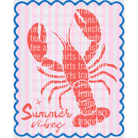 Summer Vibes Red Lobster DTF TRANSFER