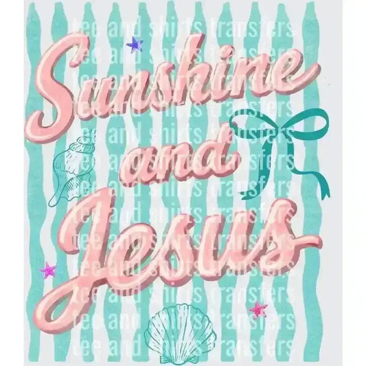 Sunshine and Jesus DTF TRANSFER DTF TRANSFER tee and shirts transfers 