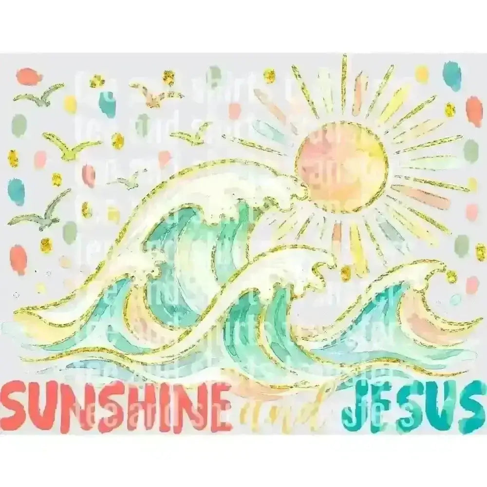 sunshine and jesus DTF TRANSFER DTF TRANSFER tee and shirts transfers 