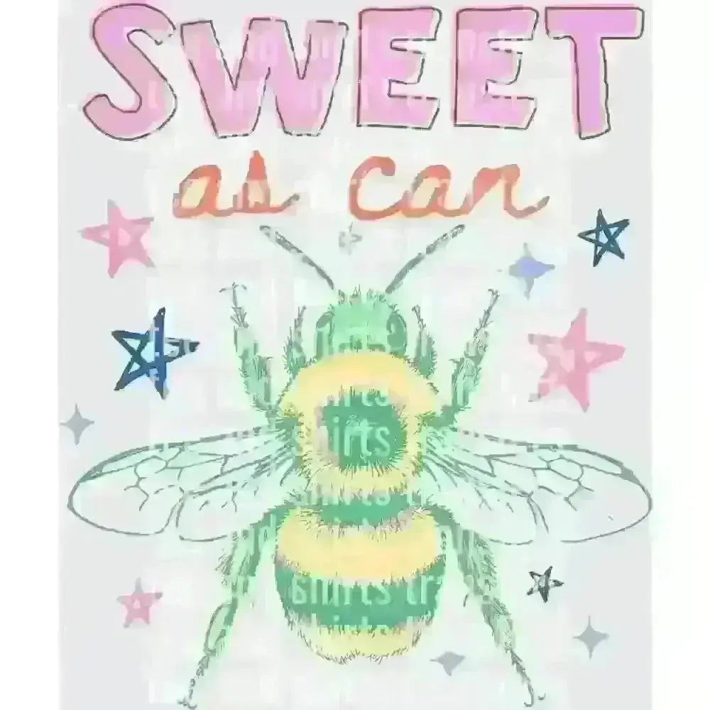 Sweet As Can Bee DTF TRANSFER DTF TRANSFER tee and shirts transfers 