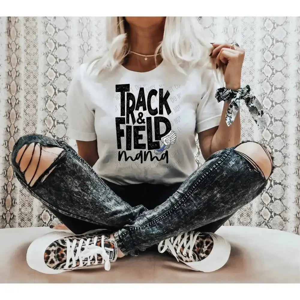 Track & Field Mama DTF Transfer tee and shirts transfers 