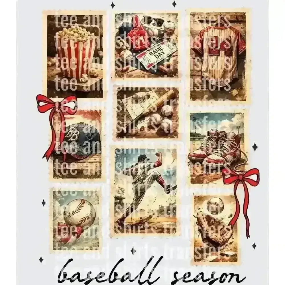Vintage Baseball Season DTF TRANSFER DTF TRANSFER tee and shirts transfers 