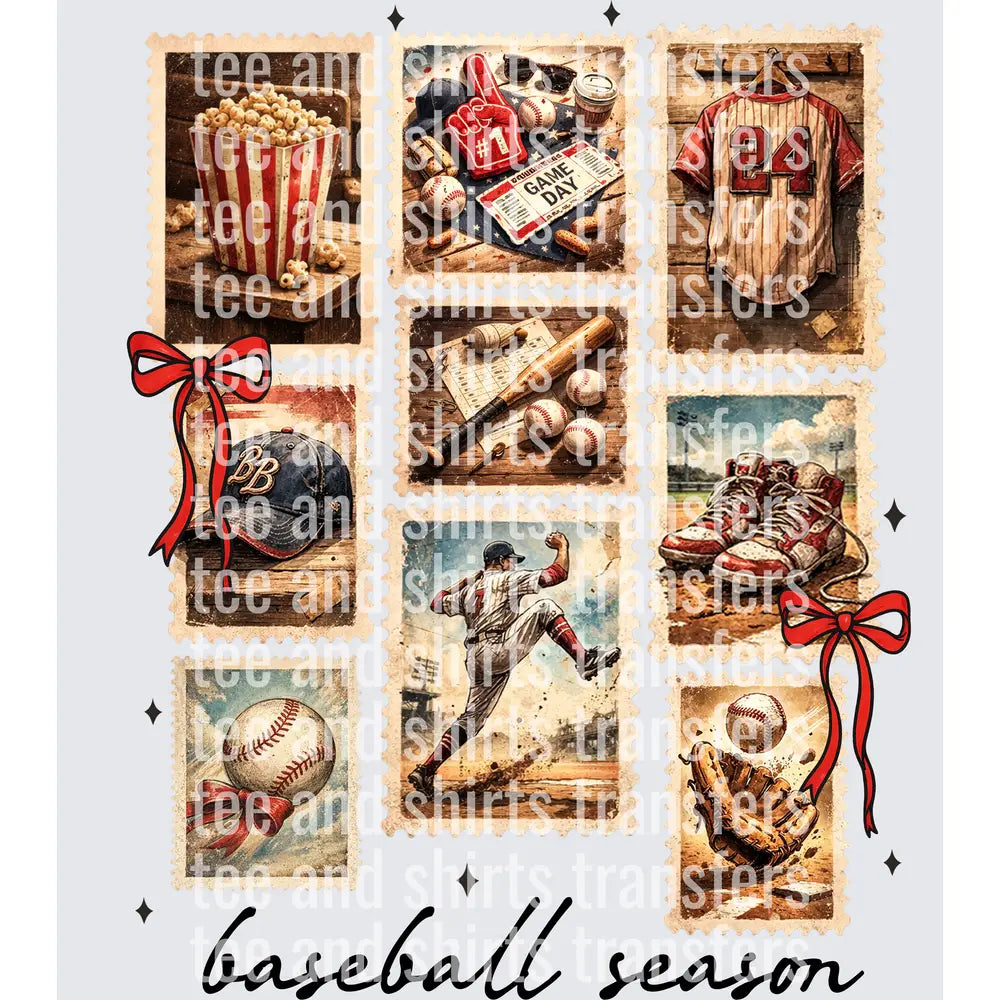 Vintage Baseball Season DTF TRANSFER