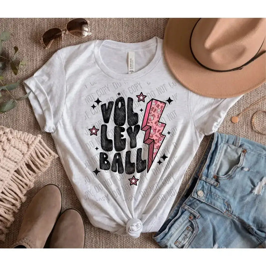 Volleyball Bolt DTF Transfer tee and shirts transfers 