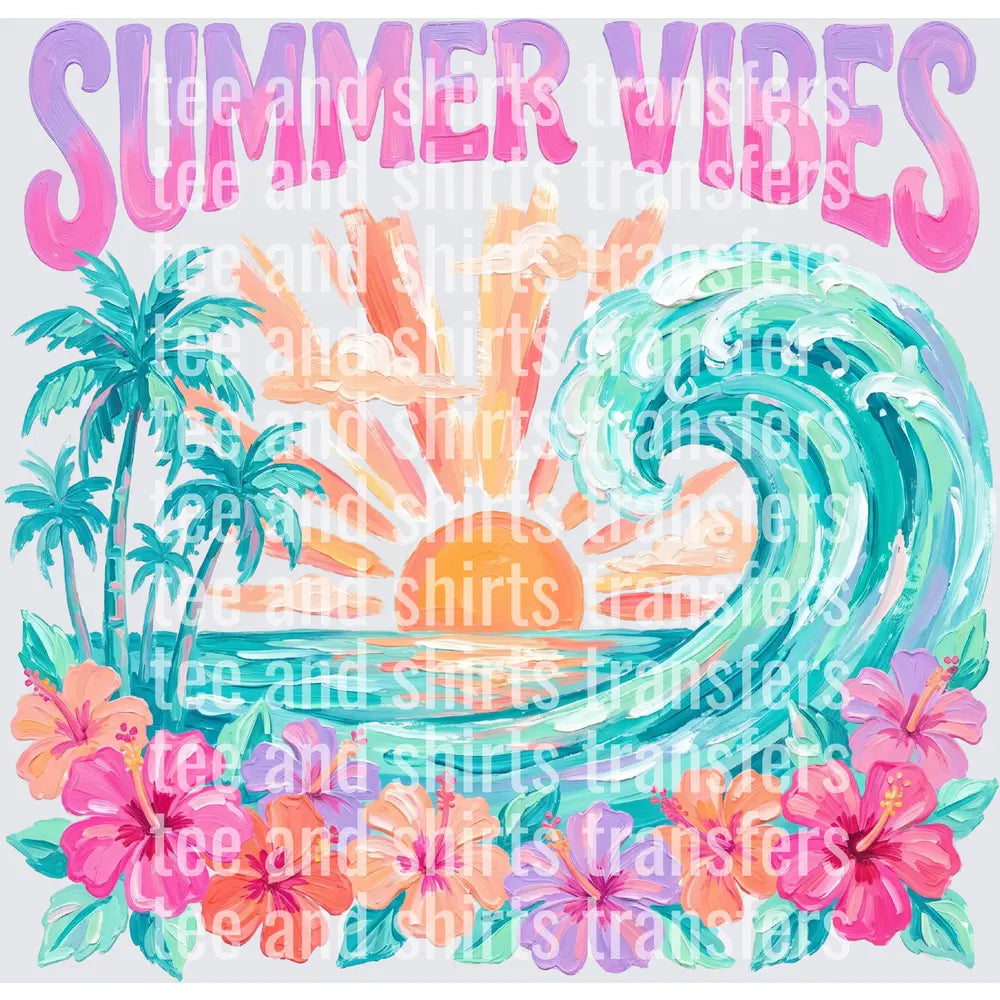 Wave Summer Vibes DTF TRANSFER
