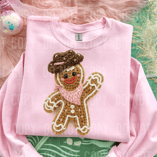 Western Gingerbread DTF TRANSFER tee and shirts transfers 