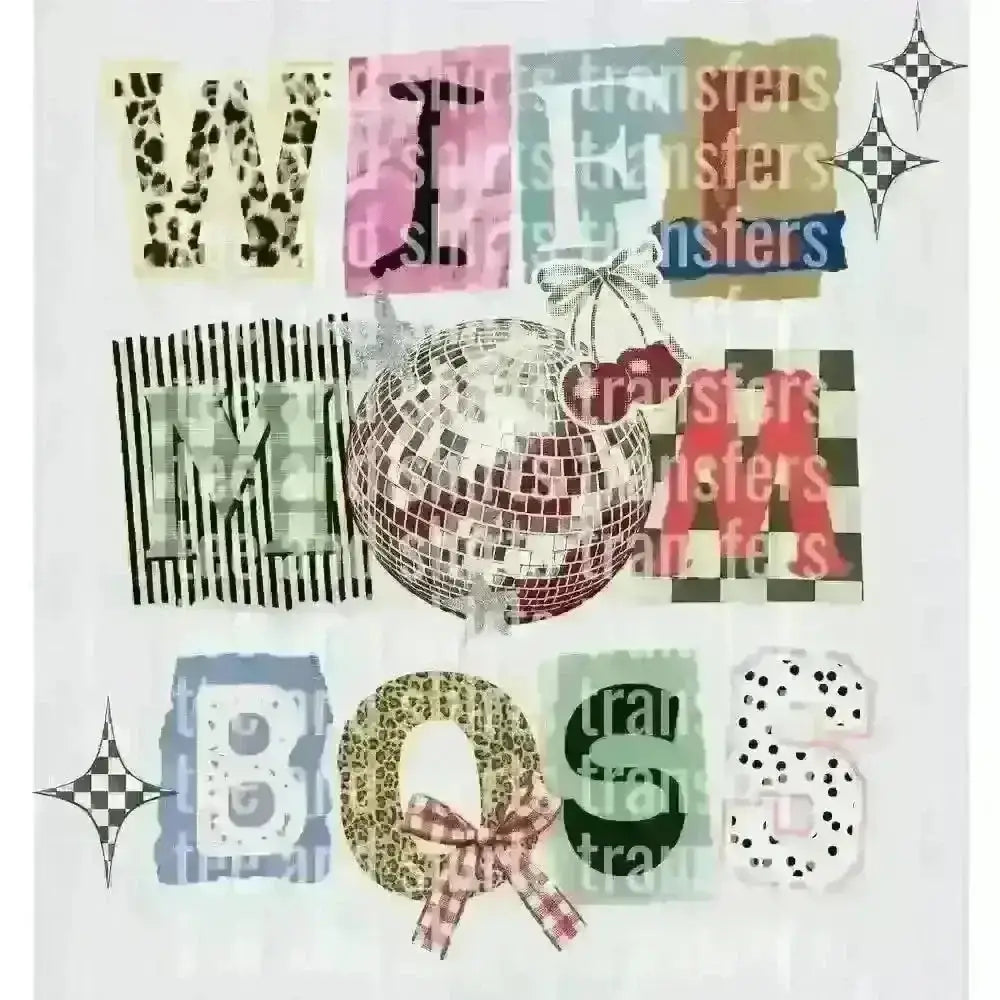 Wife Mom Boss DTF TRANSFER DTF TRANSFER tee and shirts transfers 