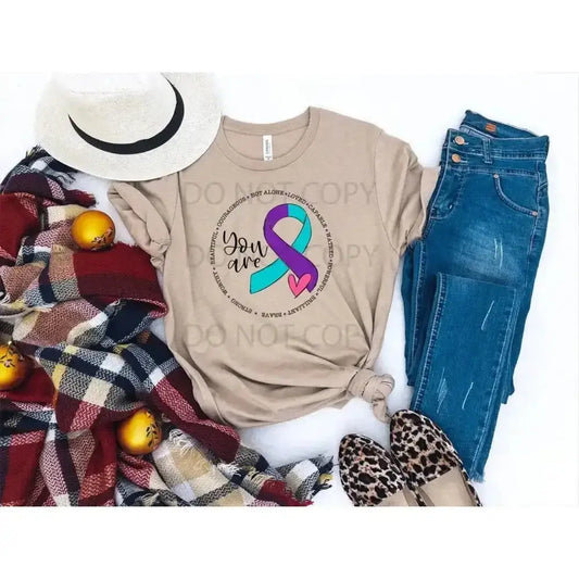 You Are Suicide Awareness Ribbon tee and shirts transfers 