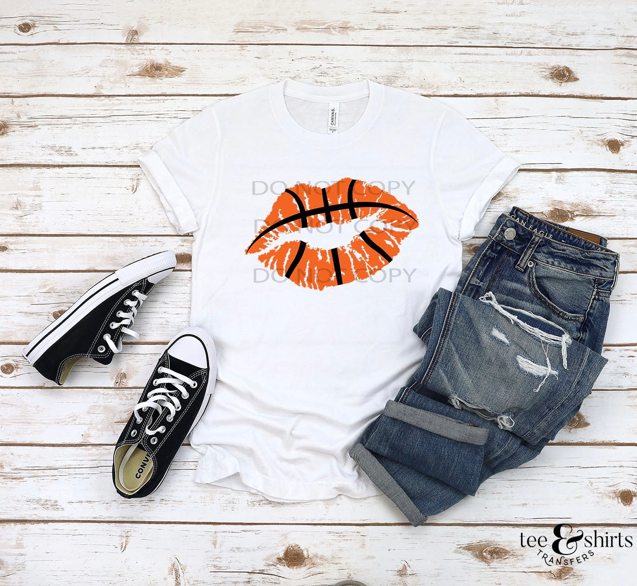 Basketball Lips DTF Transfer tee and shirts transfers 