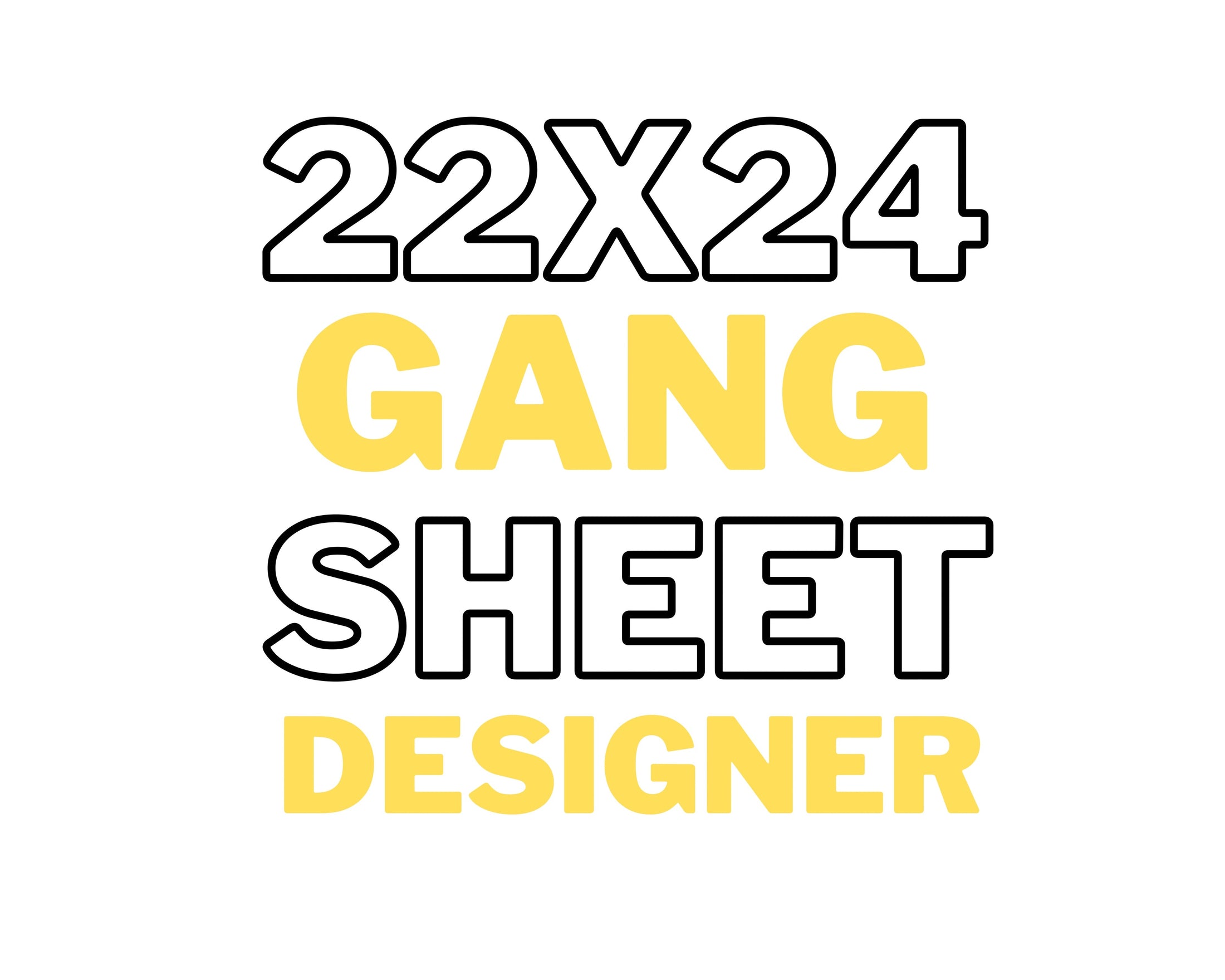 GANG SHEET 22x24 Printing tee and shirts 