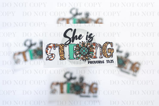 She is Strong DTF Transfer tee and shirts transfers 