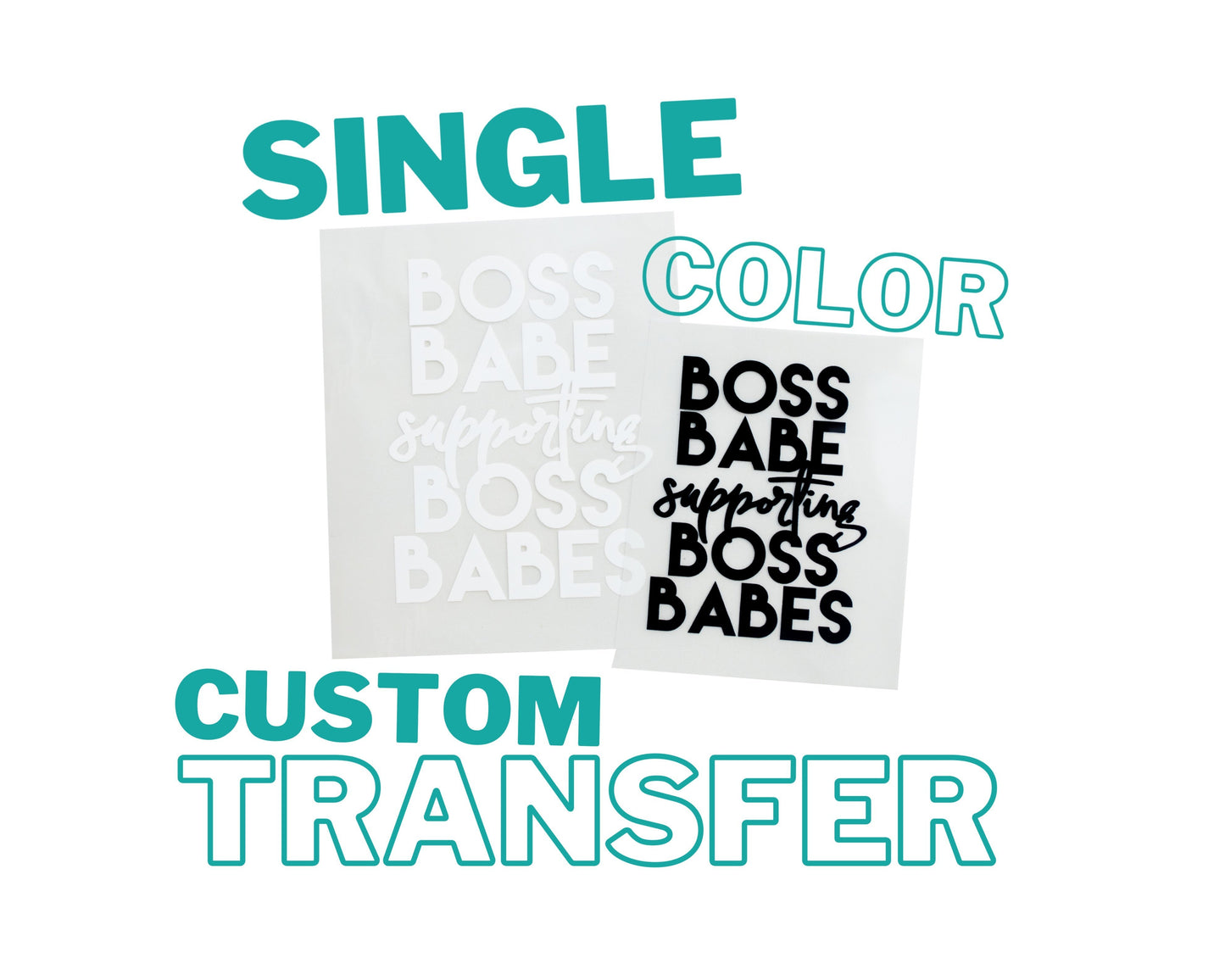 SINGLE COLOR- Custom DTF Transfer tee and shirts 