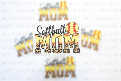 Softball Mom DTF Transfer tee and shirts transfers 