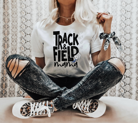 Track & Field Mama DTF Transfer tee and shirts transfers 