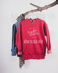 Load image into Gallery viewer, Tultex 340 Hoodie mockup Heather Red Hanging Sweatshirt Shirt mock up teeANDshirts 
